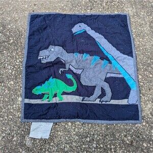 Pottery Barn Kids Dinosaur Quilted Euro Sham Warren Gray Bedroom Nursery Baby 26